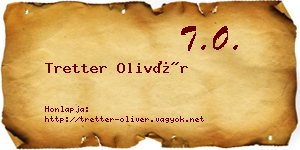 Tretter Olivér névjegykártya